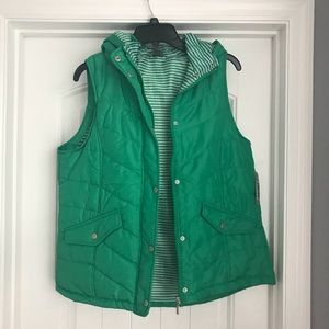 NWT Green Vest with Hood